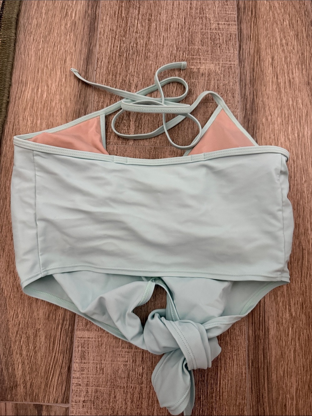Kortni Jeane Sage Green Tie-Front Cami - Picture 3 of 3